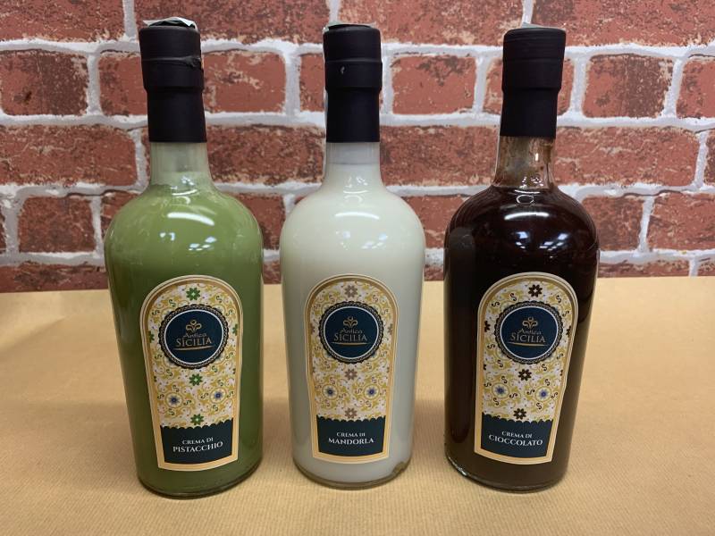 Achat de liqueur Antica Sicilia crème pistache, amande ou chocolat à Lyon 3